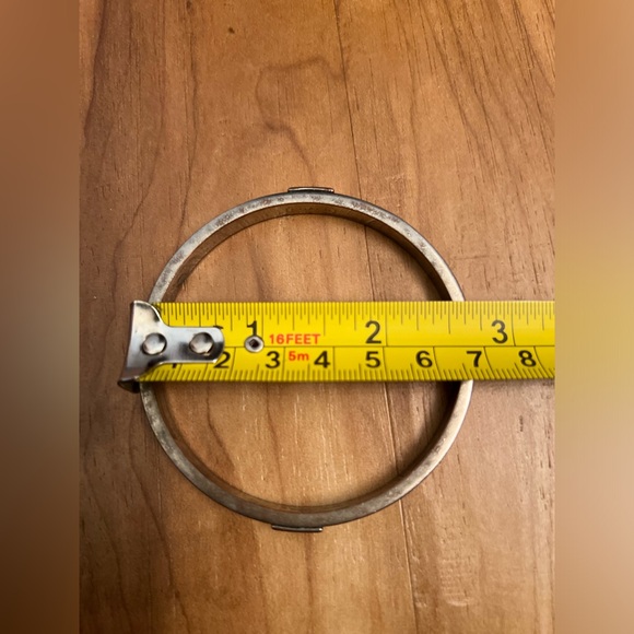 Vintage Coach Silver Signature C's Logo Embossed Single Row Bangle Bracelet - Picture 5 of 7